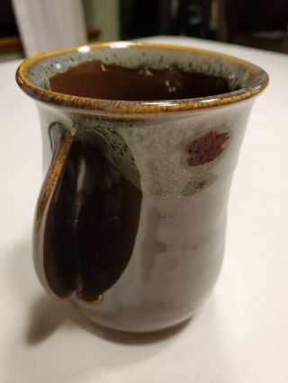 Neher Pottery Clay Left Hand Warmer Mug Cup Brown/earth Tones 2018