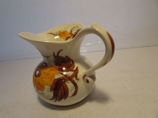 CASH FAMILY ART POTTERY HAND PAINTED TENNESSEE MEDIUM SIZE PITCHER FALL COLORS 4