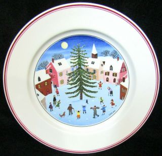 Villeroy & Boch Naif Christmas Salad Or Lunch Plate - Gerard Laplau