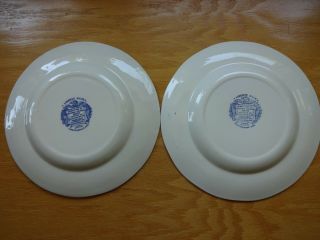 LIBERTY BLUE Staffordshire Dinner Plates Independence Hall (2) 2
