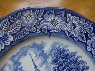 LIBERTY BLUE Staffordshire Dinner Plates Independence Hall (2) 5