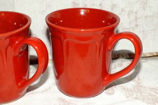 BETTER HOMES & GARDENS SIMPLY FLUTED RED MUG (s) EXC 2