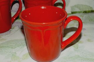 BETTER HOMES & GARDENS SIMPLY FLUTED RED MUG (s) EXC 3