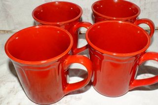 BETTER HOMES & GARDENS SIMPLY FLUTED RED MUG (s) EXC 4
