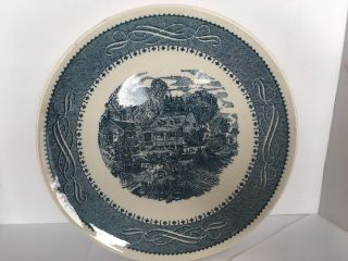 Vintage Anchor Hocking Currier Ives The Old Grist Mill Fine China Plate 10 1/2 "
