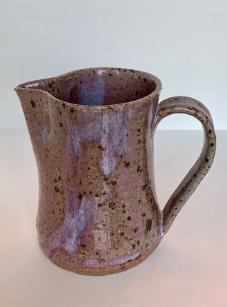 Art Pottery Pitcher Creamer Soup Mug Signed Hand Thrown Stoneware Studio