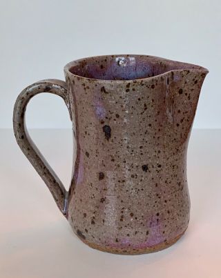 Art Pottery Pitcher Creamer Soup Mug Signed Hand Thrown Stoneware Studio 2