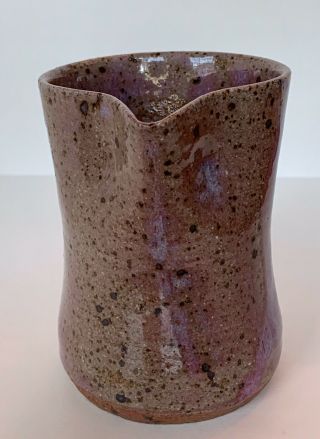 Art Pottery Pitcher Creamer Soup Mug Signed Hand Thrown Stoneware Studio 3