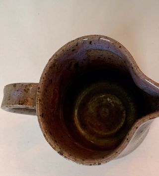 Art Pottery Pitcher Creamer Soup Mug Signed Hand Thrown Stoneware Studio 4