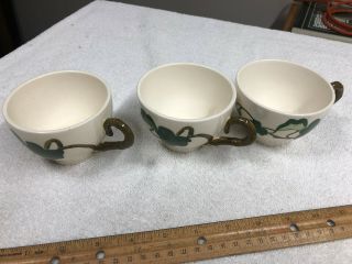 California Ivy Poppytrail By Metlox - Three (3) Coffee Cups