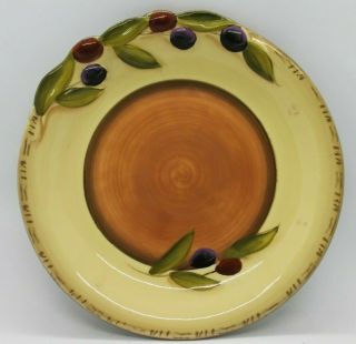 Clay Art Stonelite Oliva Italiana Hand Painted Salad Plate