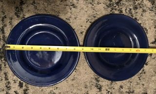 Tabletops Gallery Corsica Hand Painted Blue Dessert Plates 8 1/2” Set Of 2 Euc
