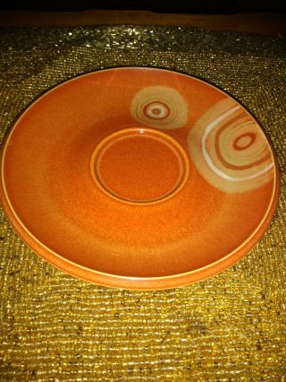 Denby Fire Chilli Circles Saucer Pottery Stoneware China