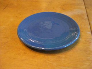 Vintage Bauer Pottery Cobalt Blue Ring Ware 6 " Bread Butter Plate 1st Period
