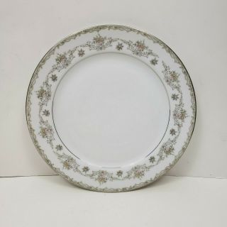 Sango Japan Kenwood Fine China Set Luncheon Lunch Plate Floral Silver 9 "