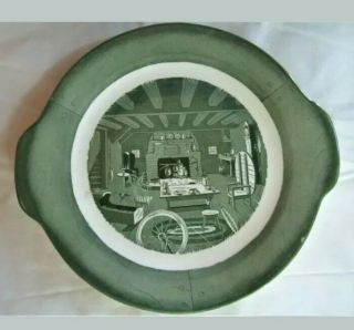 Vintage Colonial Homestead By Royal China Handled Cake Plate Serving Platter 11 "