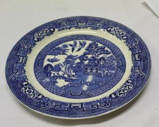 Willow Woods Ware 9 " Blue Plate Woods & Sons England