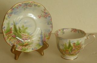 Vintage Royal Albert Kentish Rockery Fine China Tea Cup & Saucer No.  816998