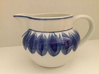 Blue And White Pitcher,  Viana Do Castelo,  Portugal,  Handpainted By Ana Maria