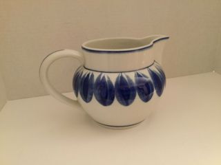 Blue and white pitcher,  VIana do Castelo,  Portugal,  handpainted by Ana Maria 2