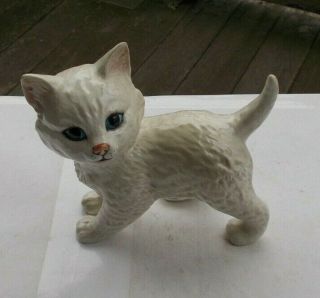 Rare Vintage 5 " Beswick England Kitty Cat Figurine Statue White Adorable Look Nr