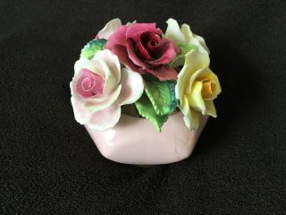 Radnor Staffordshire Flower Hand Made Bone China Flower Bowl England Capodimonte