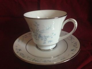 Noritake Contemporary Fine China Carolyn 2693 Footed Cup And Saucer