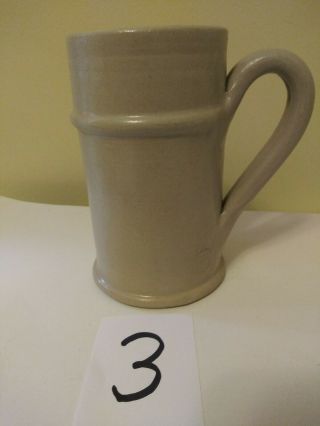 Williamsburg Pottery Stoneware Mug/Stein With Blue Leaves - 5 1/2 inches tall 4