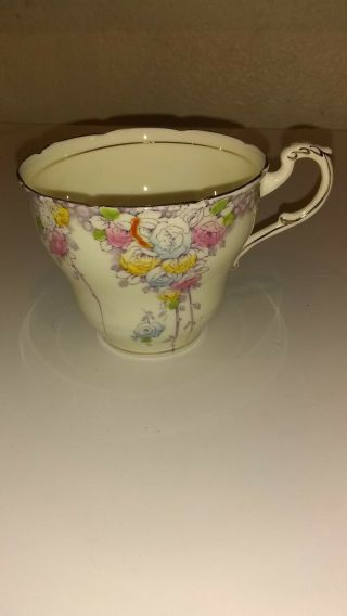 Fine China Paragon Teacup Queen Mary Summer Rose Fine Bone China