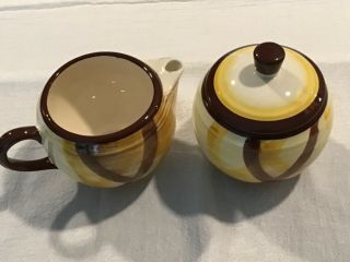 Vintage Vernonware Organdie - Creamer & Covered Sugar Bowl