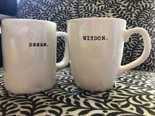 Rae Dunn Set Of 2 Coffee Word Mugs Cup By Magenta Wisdom Dream