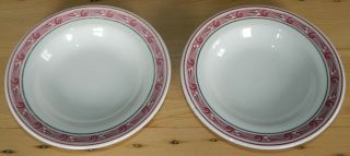 2 - Vintage Mayer China 6 3/4 " Small Bowls Restaurant Waldorf Astoria Pattern