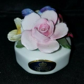 Aynsley England - Flower Pot - Fine Bone China - Hand Painted