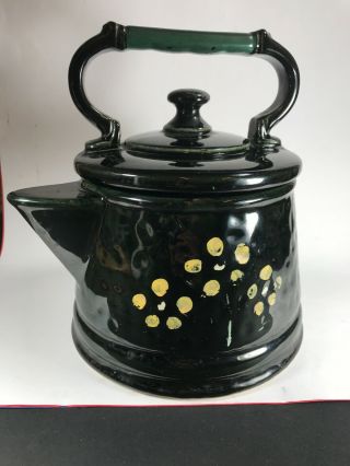 Vintage Mccoy Usa Bronze Hammered Tea Kettle Cookie Jar - 1961 - 67