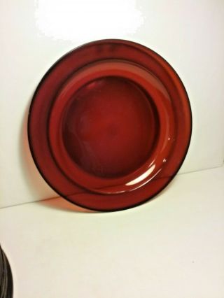 Ruby Red Arcoroc 10 " Plates