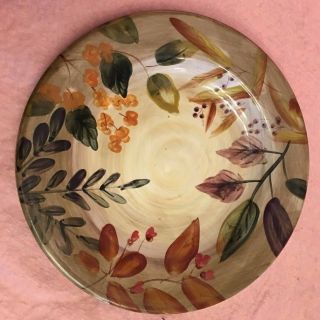 Home Trends Fruit Ceramic Salad Plate 9.  5 In Shadow Woods Autumn Leaves 7 Avail