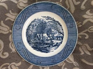 Vintage Currier And Ives Royal China Dinner Plate The Old Grist Mill