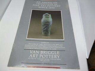 2 Van Briggle Art Pottery Brochures,  With Pricelist Dating From About 1985.