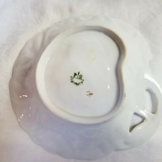 Vintage P S Germany Holly Berry Flowers Candy or Soap Dish Porcelain 3