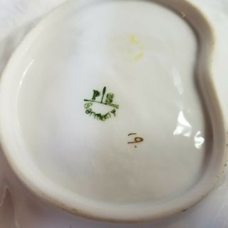 Vintage P S Germany Holly Berry Flowers Candy or Soap Dish Porcelain 4