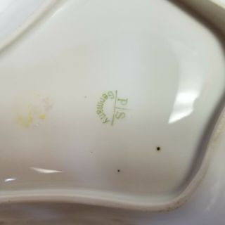 Vintage P S Germany Holly Berry Flowers Candy Soap Lemon Dish Porcelain 5