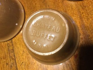 Vintage Set Of 5 Chateau Buffet Custard Cups 5