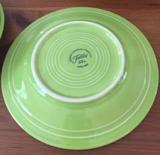 4 Fiestaware Lemon Grass Homer Laughlin Bread Salad Plate 7 1/4” Fiesta Green