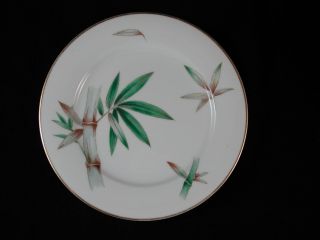 Noritake China 5565 Canton/ Bamboo 7.  5 " Salad Plate Green Brown Gold Trim