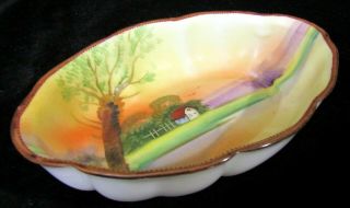 Antique Morimura Bros Nippon 6 " Porcelain Snack Or Candy Bowl - Hand Painted