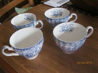 Blue And White Tally Ho Cups Made In England Horse & Carriage Liberty Blue [4]