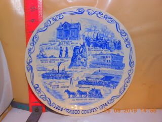 Vernon Kilns Plate - Wasco County Centennial In 1954 - Art By Paul L.  Davidson