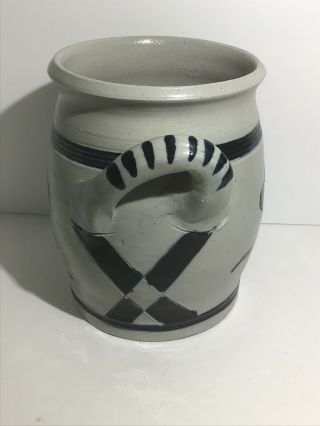 Williamsburg Restoration Pottery Stoneware Blue Salt Glaze Preserves Jar Crock 4