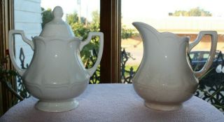 Royal Staffordshire Heirloom Ironstone By J&g Meakin Creamer And Sugar Set