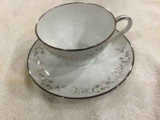 Annabelle By Noritake Flat Cup & Saucer Set,  Pattern 6856 Discontinued